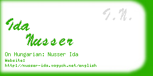 ida nusser business card